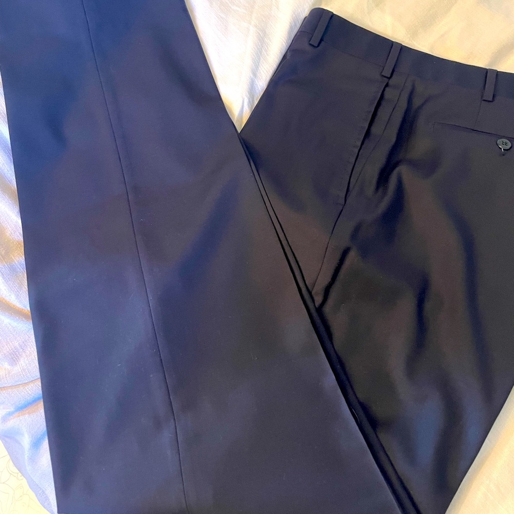 Zanella Loro Piana Navy Tasmanian Super 150 Wool pants size 36
